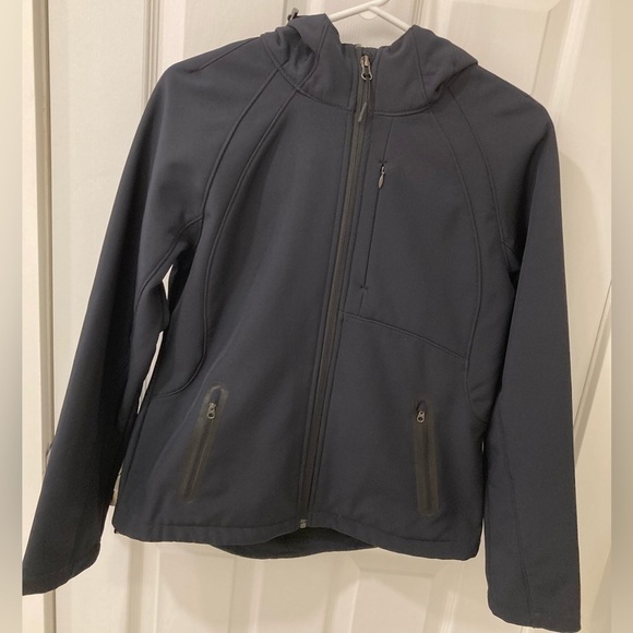 Lole SOFT SHELL FLEECE LINED WOMEN’S BLACK JACKET WITH HOOD - Size Small - Picture 12 of 15